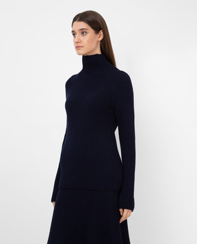 Gabriela Hearst Синий свитер Yale Mock Neck из шерсти мериноса 1219224A043