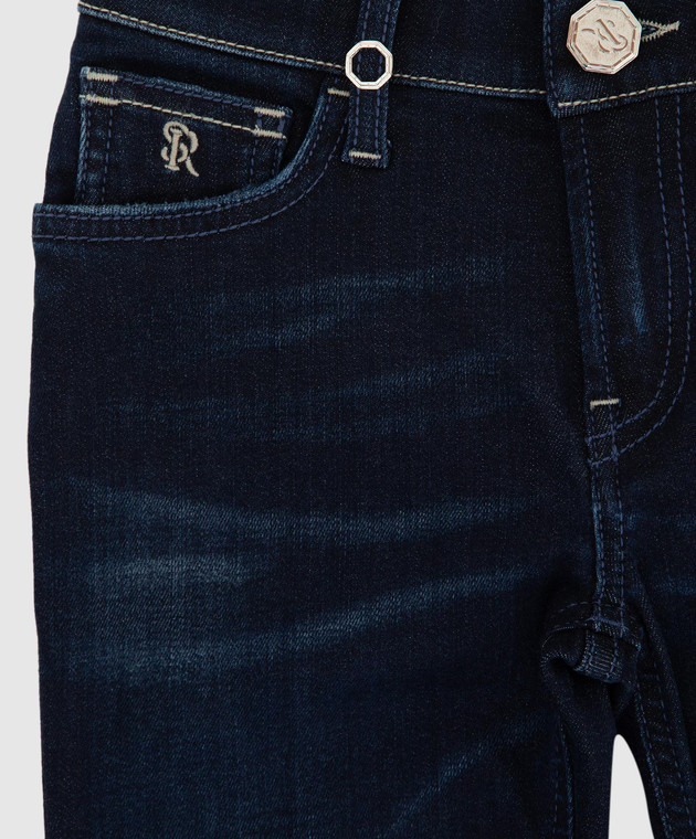 Stefano Ricci Детские джинсы с эффектом потертости YST94010101782 изображение 3
