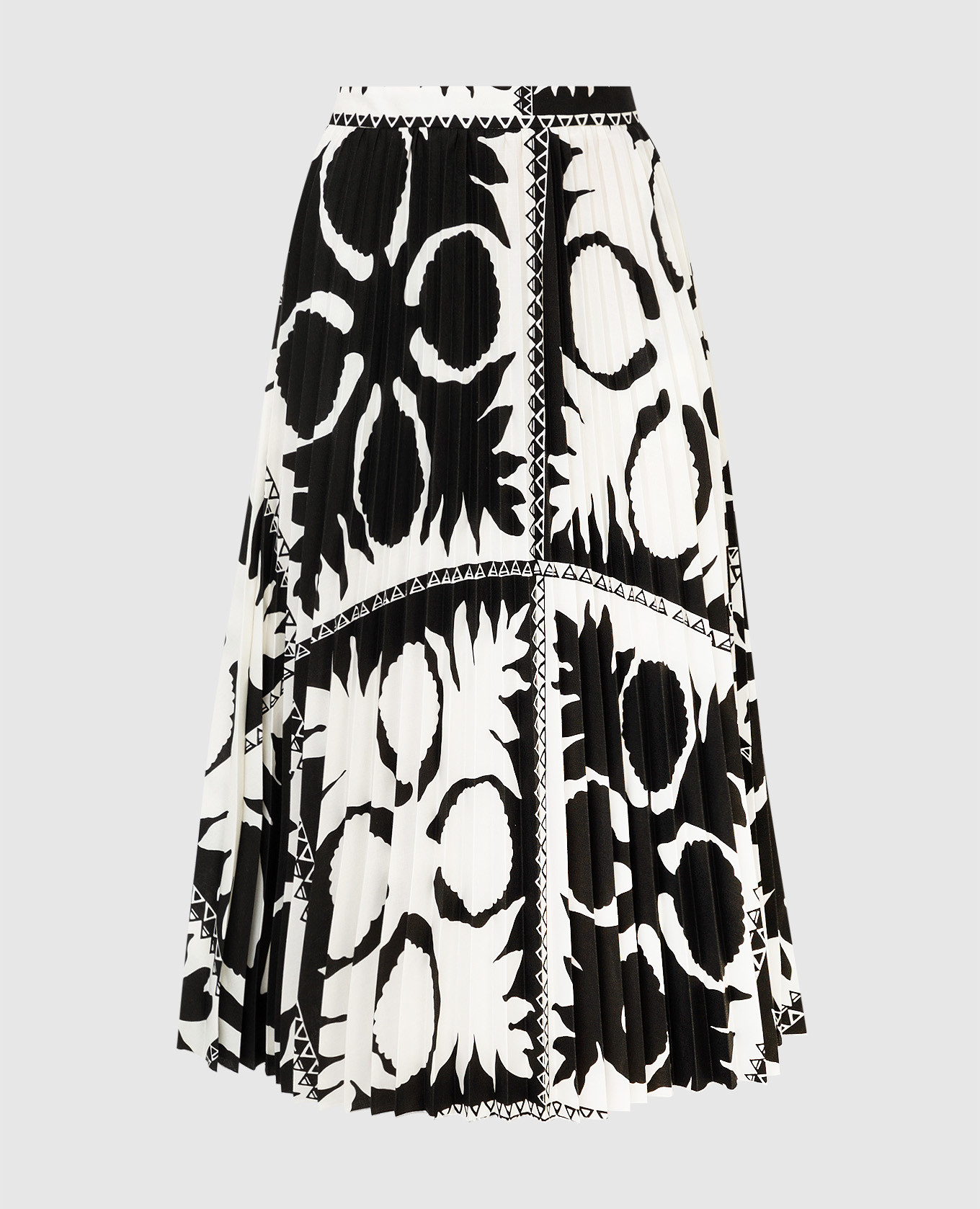 Pleated skirt in print