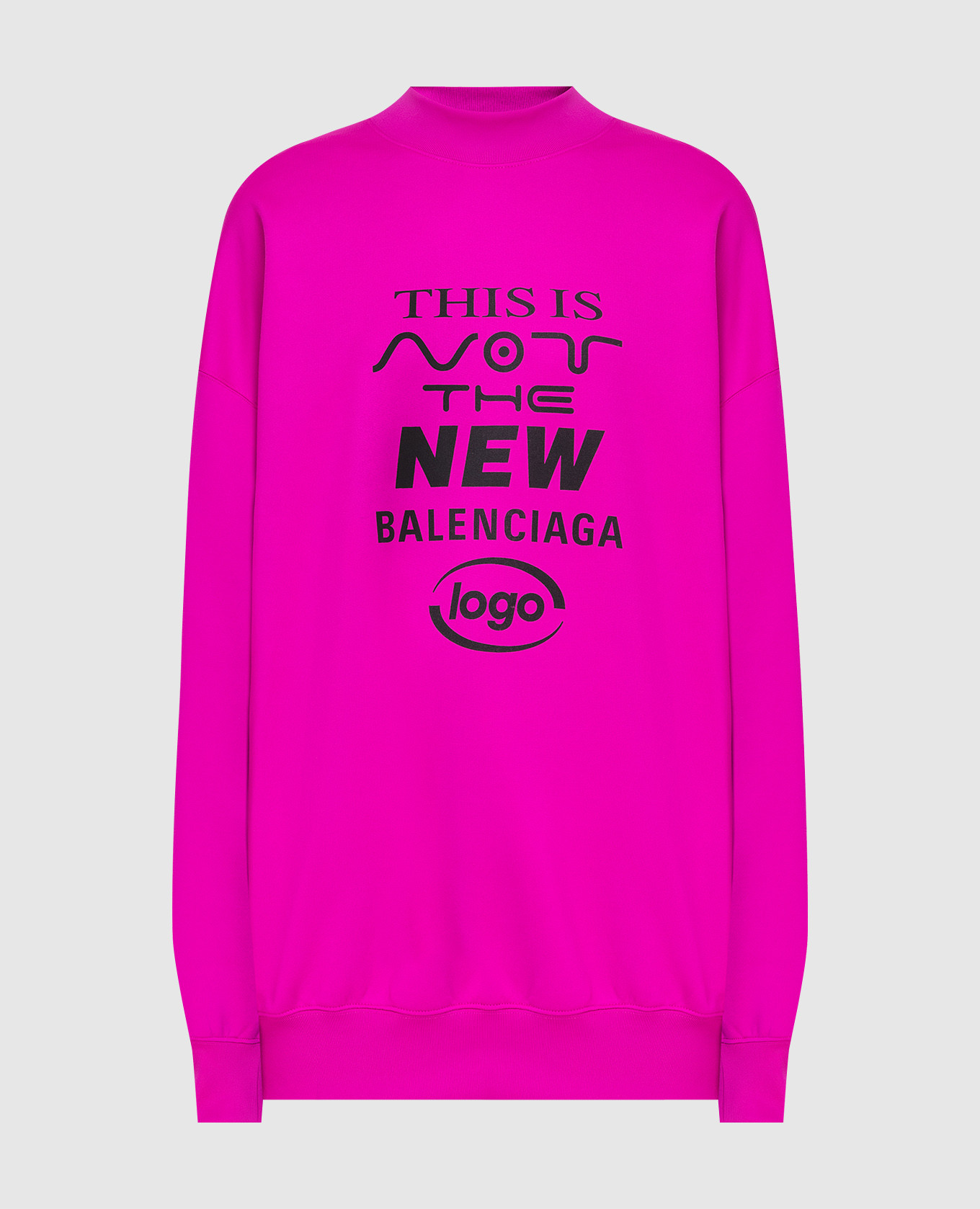 

Свитшот oversize цвета фуксия с принтом, Свитшоты