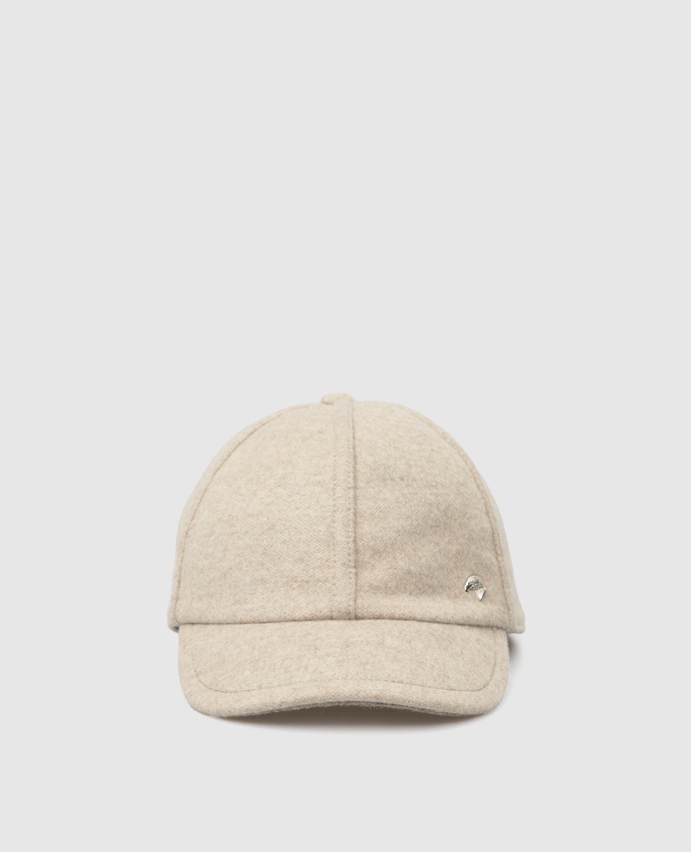 Children's light beige cashmere cap