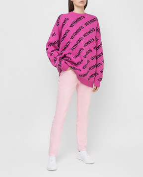 Vetements Рожеві джинси WE51PA140P