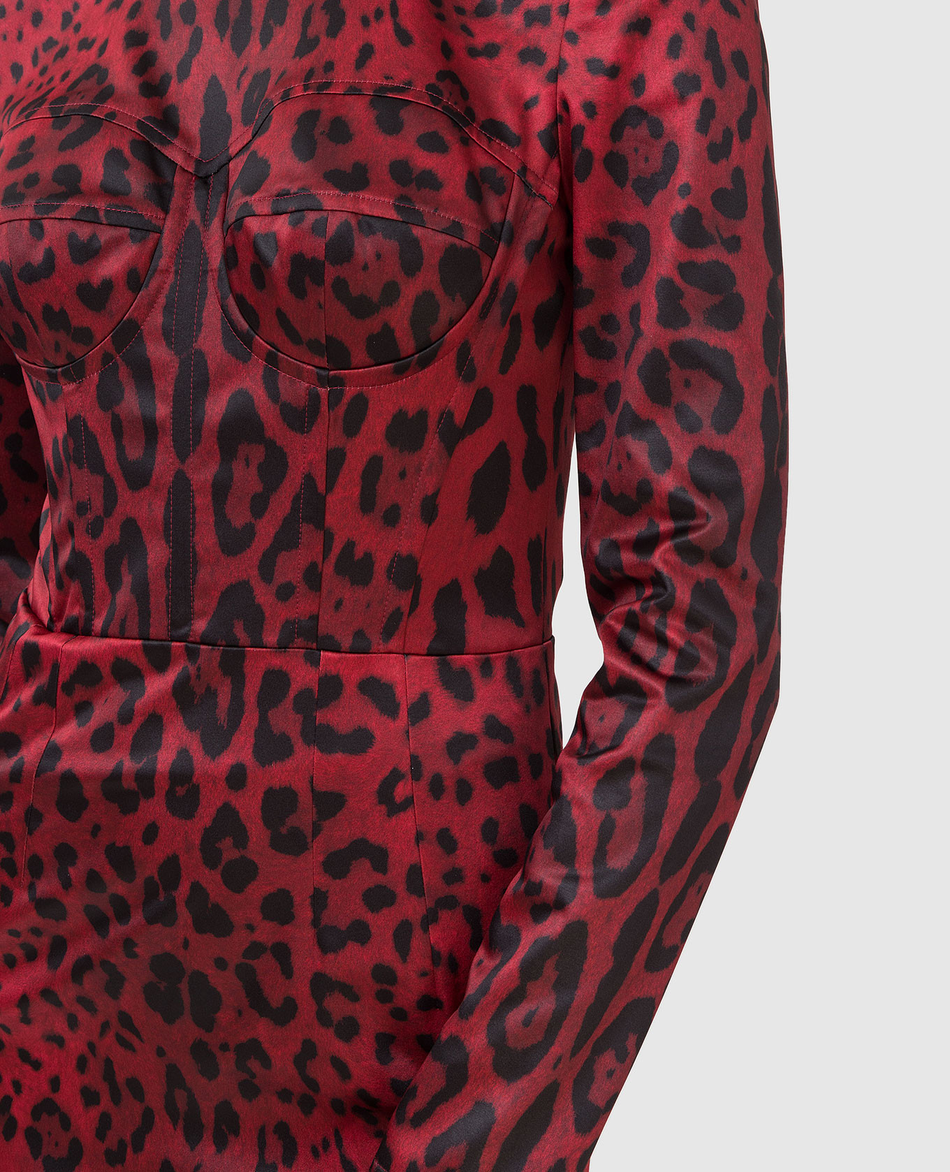Dolce&Gabbana Платье миди в анималистичный принт F6W3TTFSSGW изображение 5