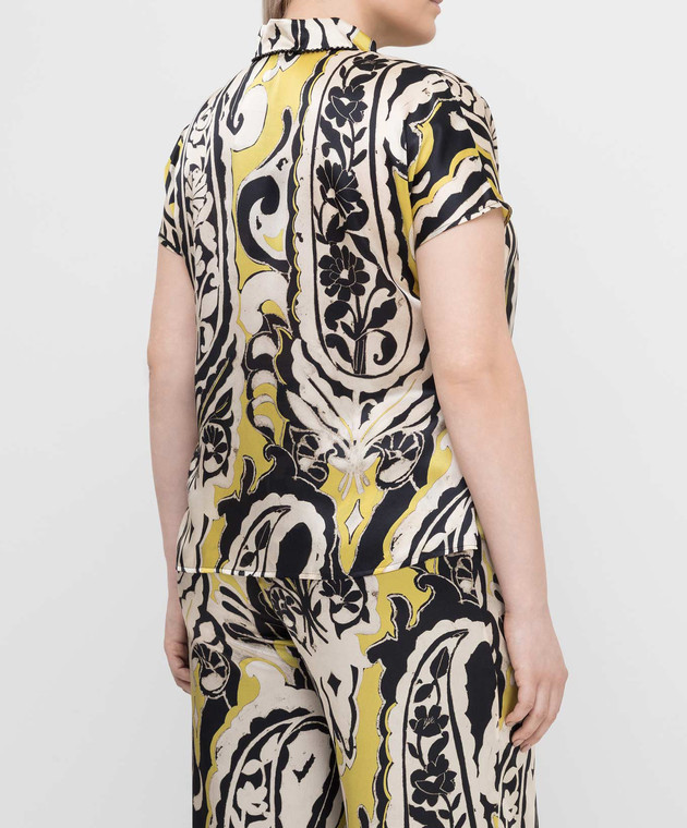 Marina Rinaldi Желтая блуза из шелка BONBON изображение 4