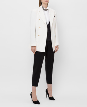 Brunello Cucinelli Білий жакет з вовни MB5268700P