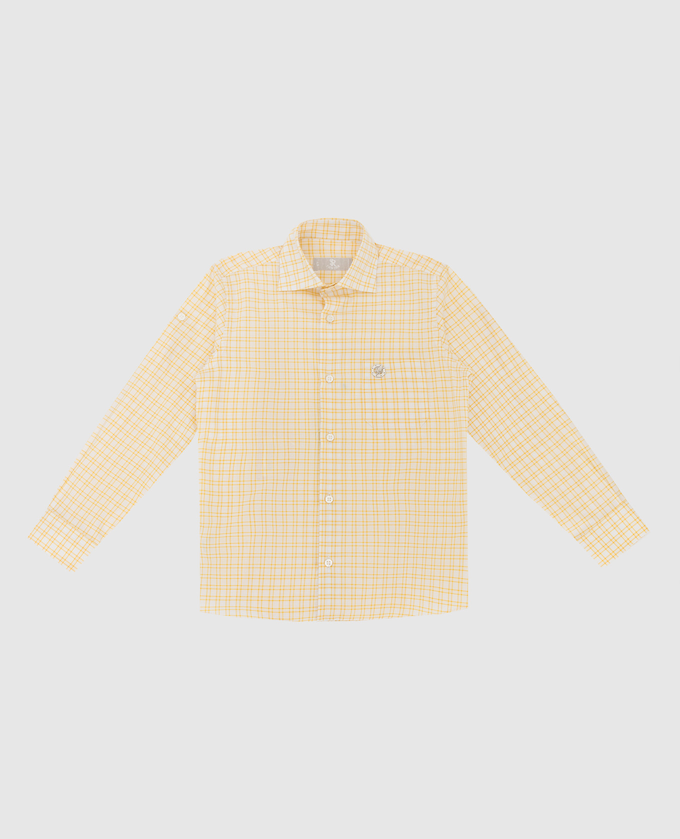 Children's yellow checkered shirt
