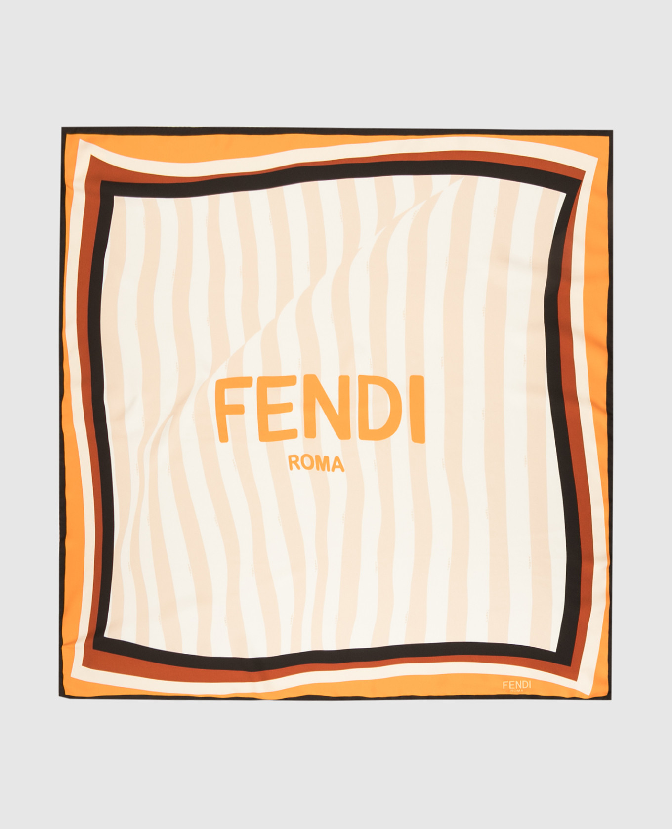 Шелковый платок с узором логотипа Fendi