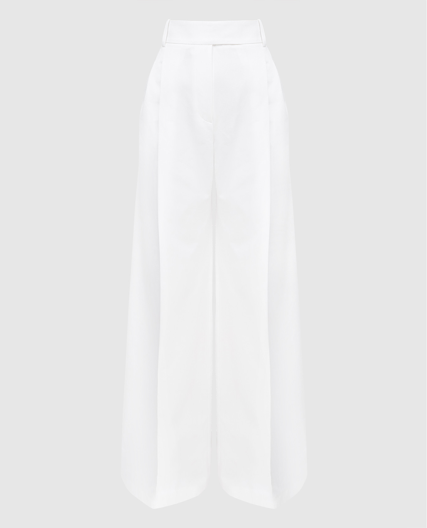 

Белые палаццо из шерсти ALEXANDRE VAUTHIER, Белый, Прямые и широкие брюки