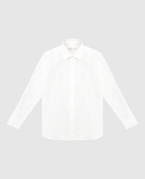 Stefano Ricci Детская белая рубашка в узор YC006140L1600