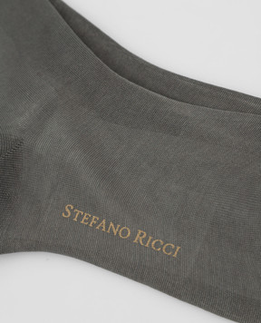 Stefano Ricci Сірі шкарпетки в рубчик C009UN0006C009UN