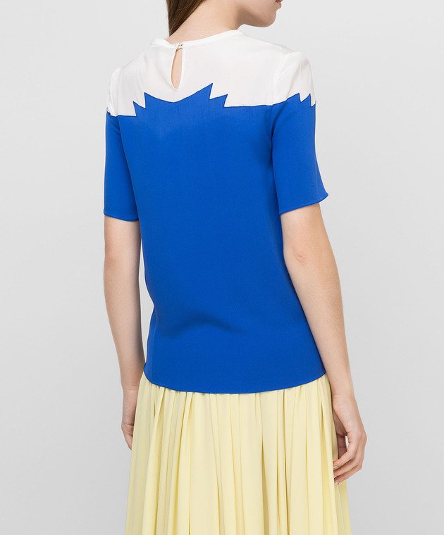 Vionnet Синяя блуза из шелка TPVAE14003T1129 изображение 4