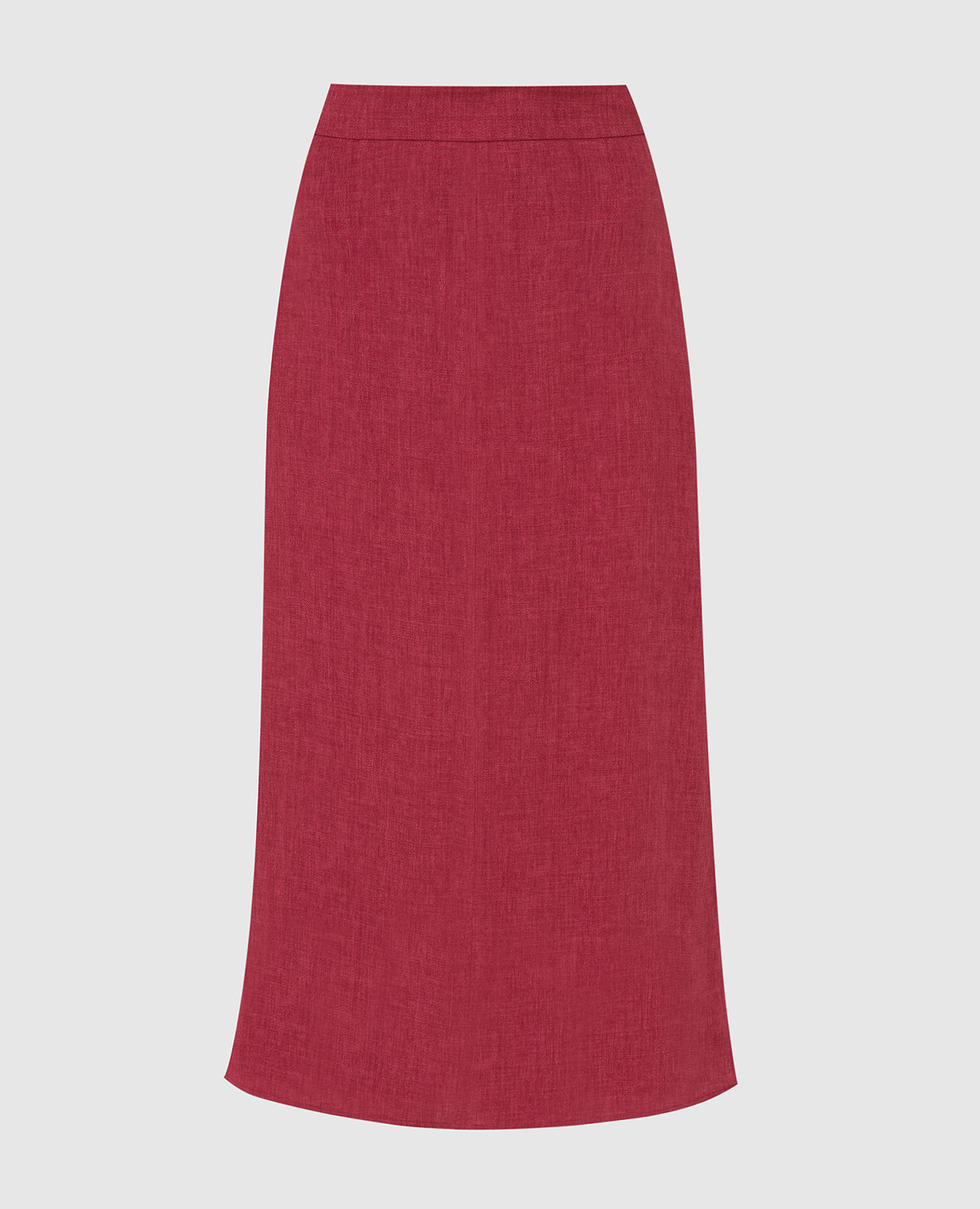 

Бордовая юбка из льна Max Mara, Бордовый, Юбки Миди