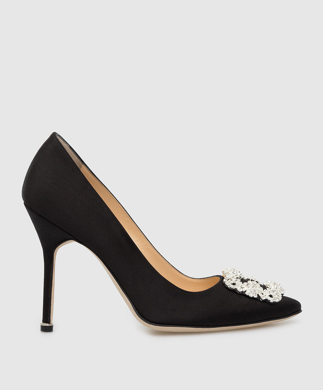 【onetsky】MANOLO BLAHNIK マーガレット Manolo Blahnik - Черные лодочки с кристаллами HANGISI купить в Symbol