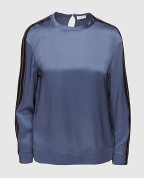 Brunello Cucinelli Синяя блуза M0H34S0720