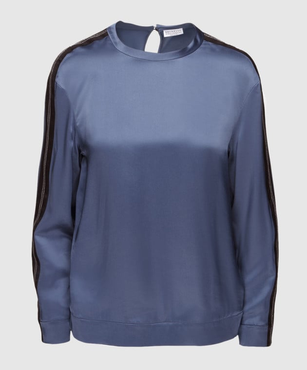 Brunello Cucinelli Синяя блуза M0H34S0720