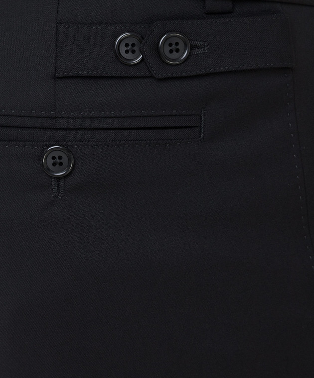 Dolce&Gabbana Черные брюки из шерсти GY6IETFUBFA изображение 5