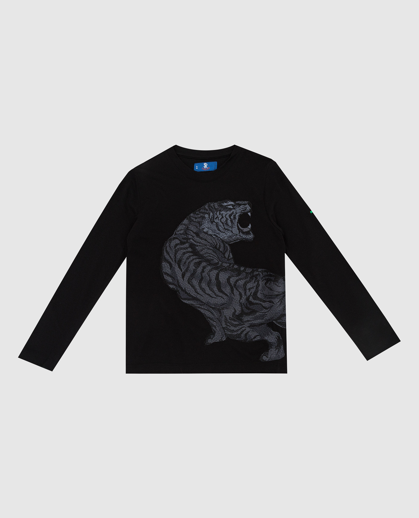 Children's black longsleeve with embroidery