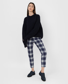 Ermanno Scervino Штани з вовни в клітку D336P703HJT