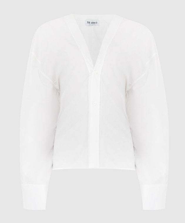 The Attico Белая рубашка с объемными рукавами 211WCT35C017