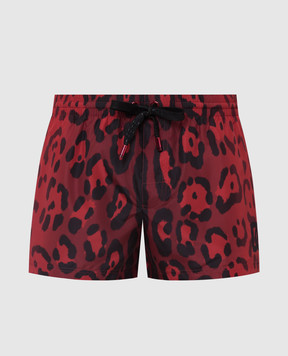 Dolce&Gabbana Плавательные шорты в леопардовый принт M4A06TFHMJD