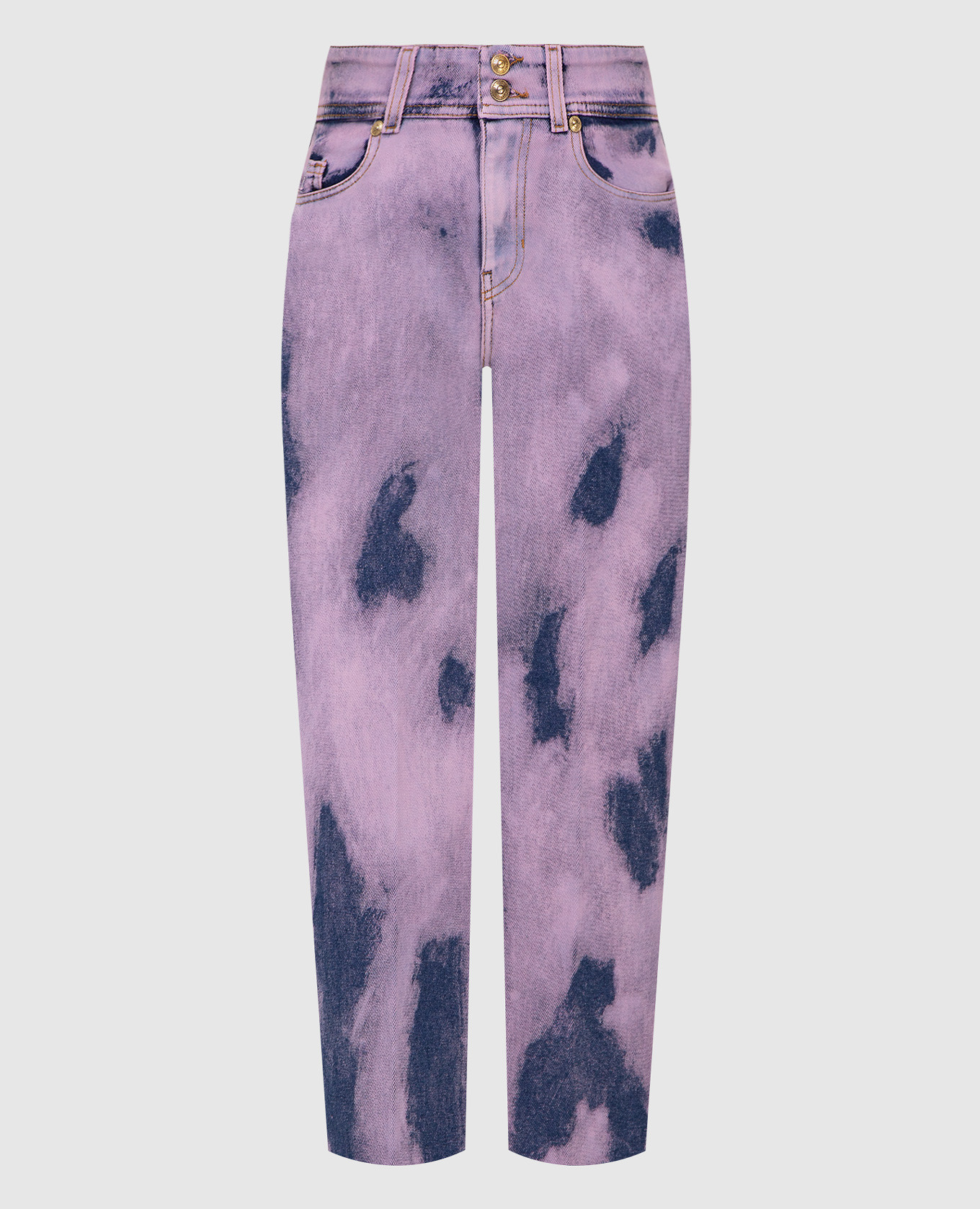 Lilac tie-dye jeans