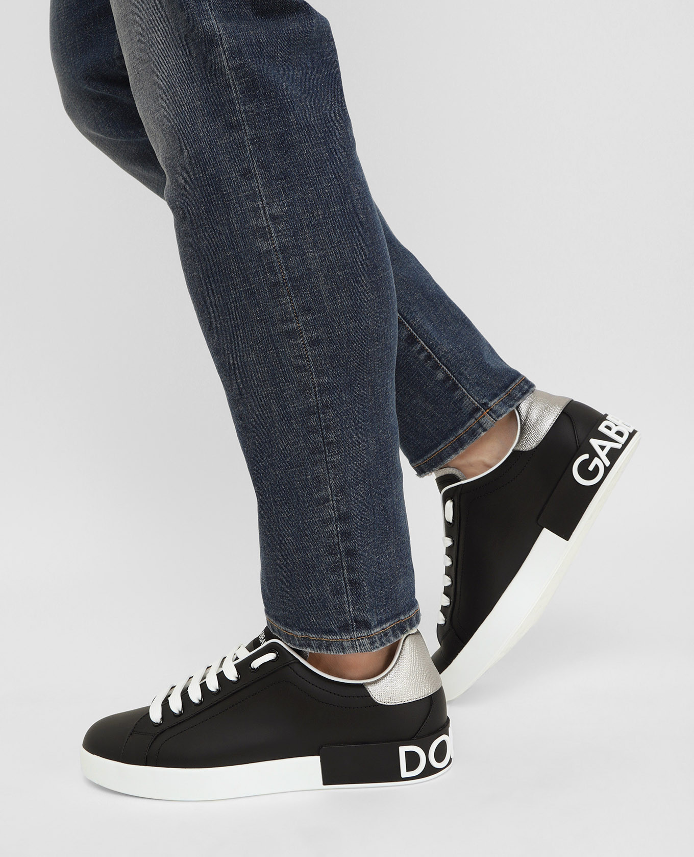 Dolce\u0026Gabbana - Кожаные сникеры с логотипом CS1760AH527 купить в Symbol