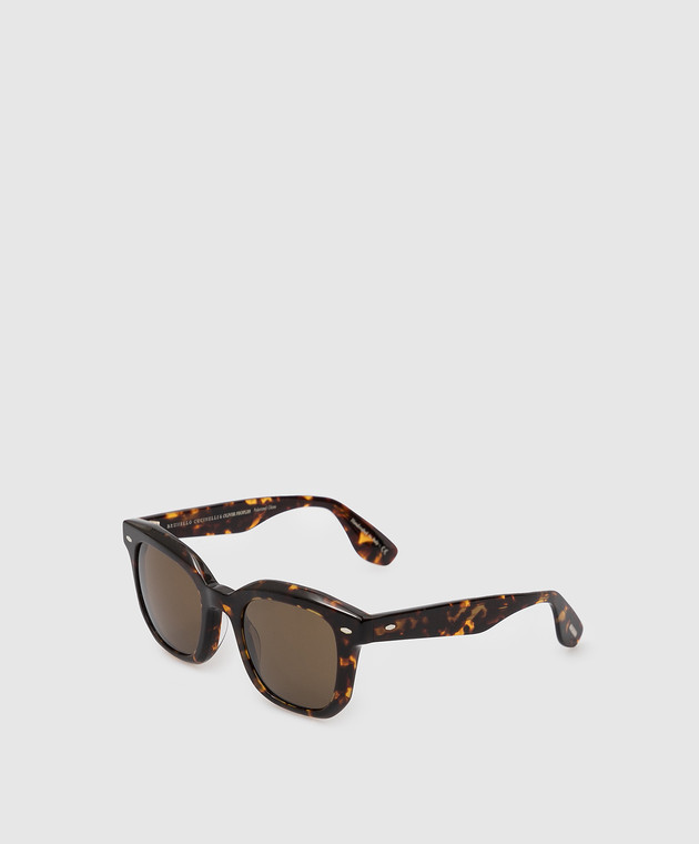 Brunello Cucinelli Темно-коричневые солнцезащитные очки Filu с узором MOCFIL006 изображение 4
