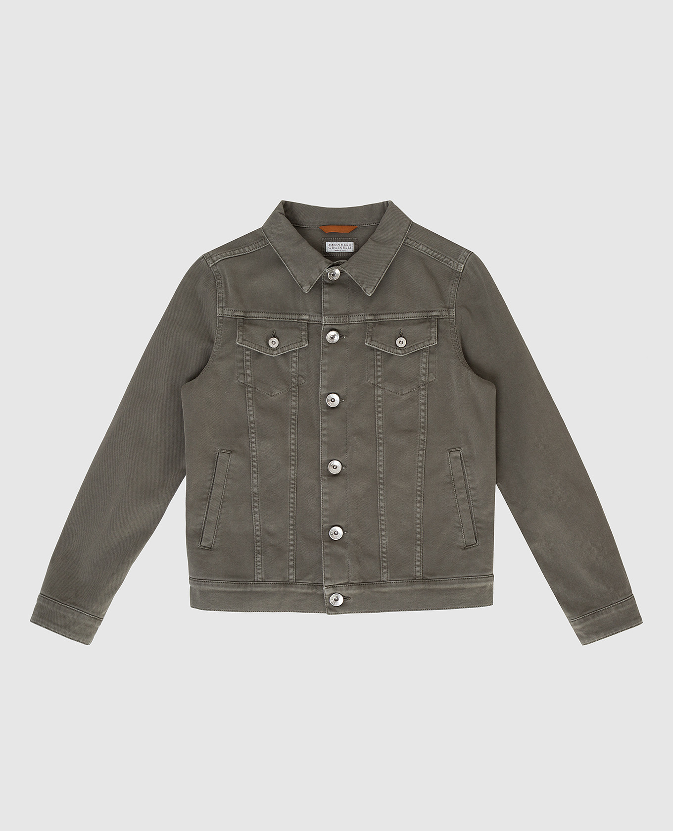 

Детская зеленая джинсовая куртка Brunello Cucinelli, Зеленый, Куртки