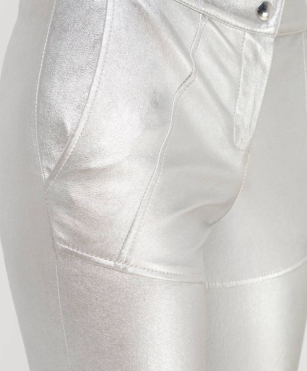 Yves Salomon Сріблясті штани 9EYP206XXAPSX зображення 5