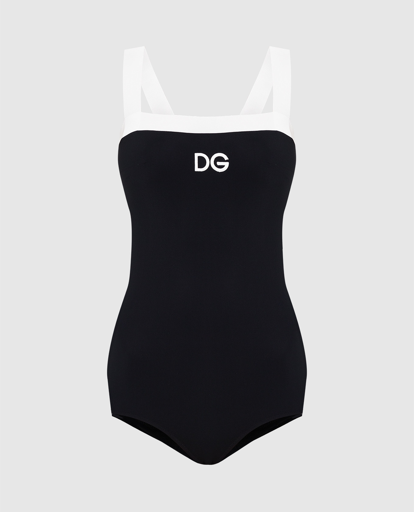 

Купальник с вышивкой логотипа Dolce&Gabbana, Черный, Сплошные купальники