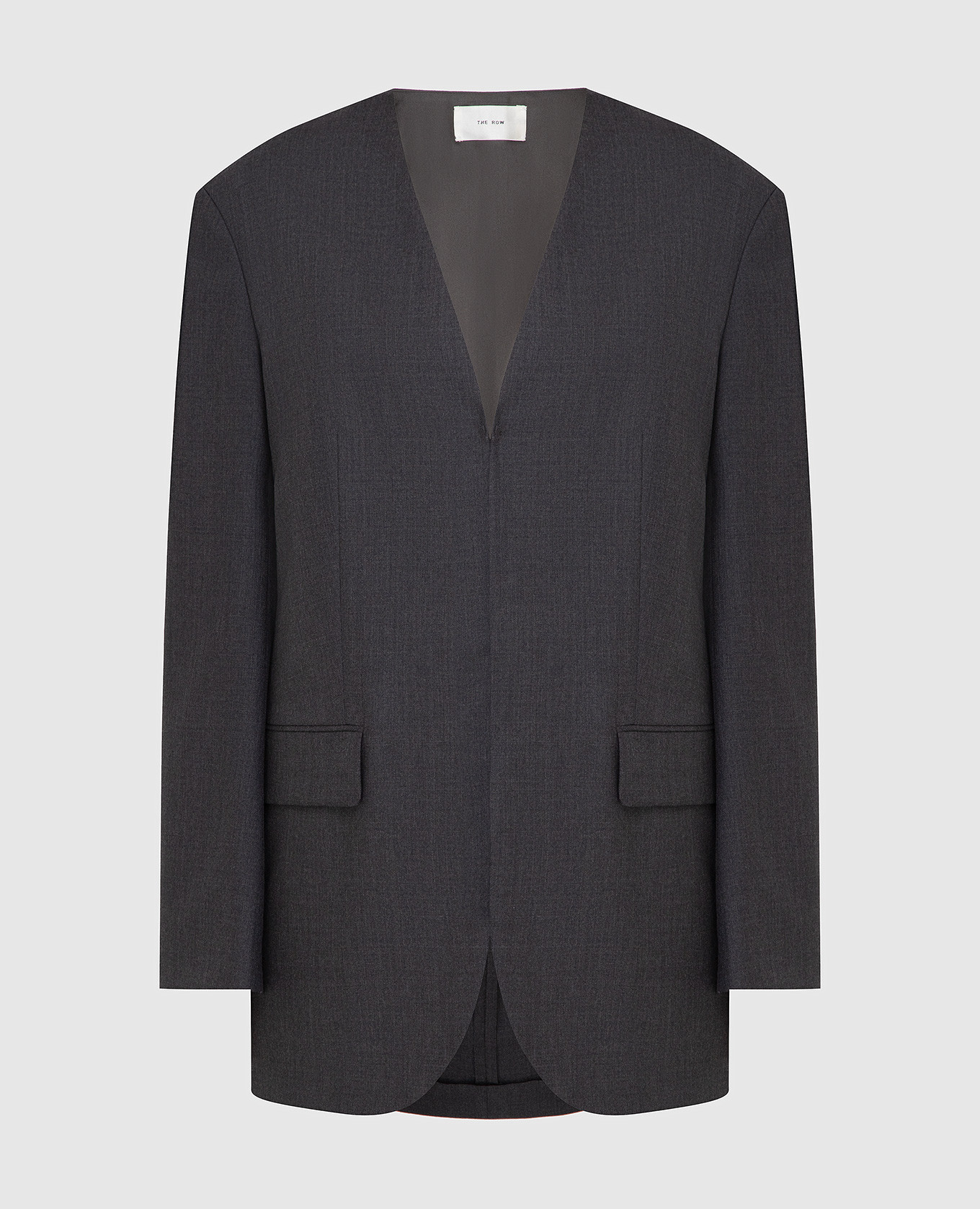 

Темно-серый жакет из шерсти The Row, Тёмно-серый, Жакеты