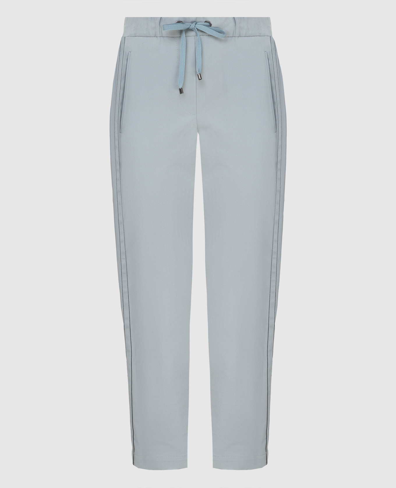 

Голубые брюки Brunello Cucinelli, Голубой, Повседневные брюки casual