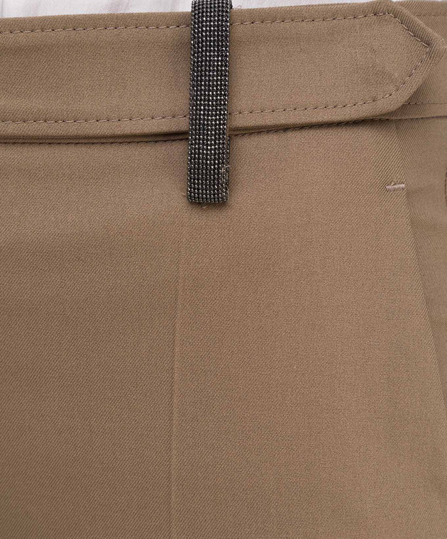 Brunello Cucinelli Бежевые брюки M0F70P6572 изображение 5