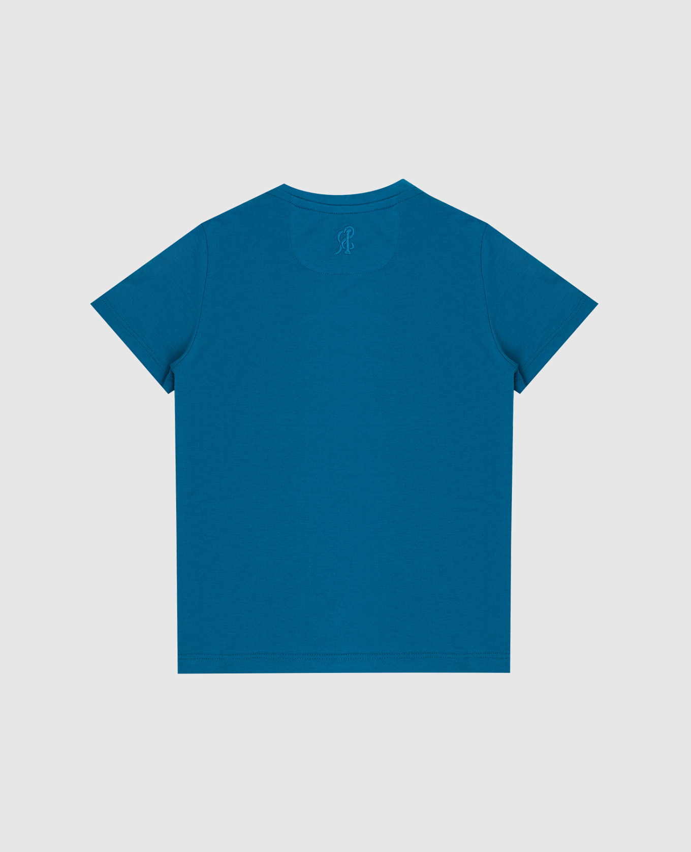 Stefano Ricci Детская бирюзовая футболка с вышивкой YNH7200050803 изображение 2