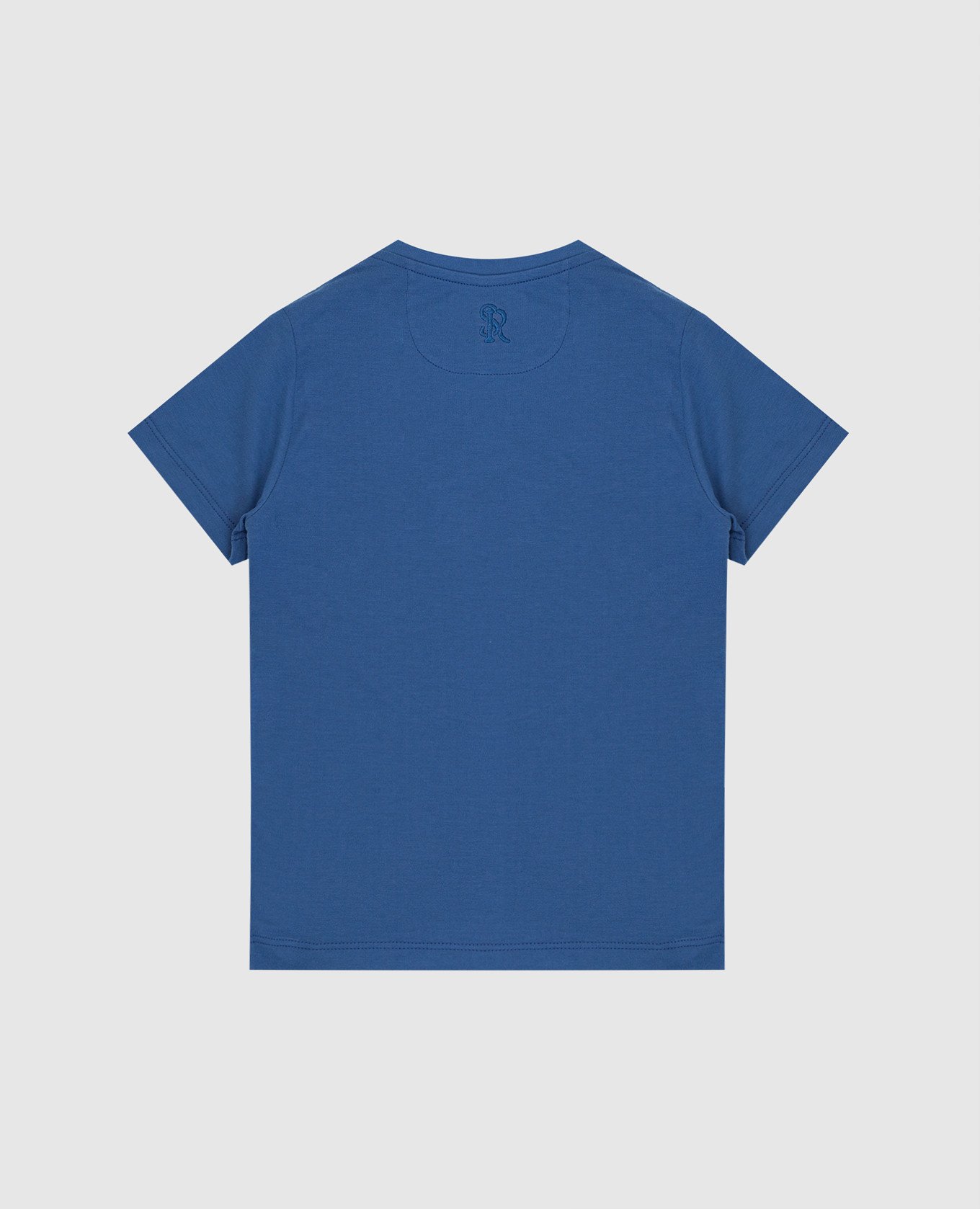 Stefano Ricci Детская синяя футболка с вышивкой YNH8400170803 изображение 2
