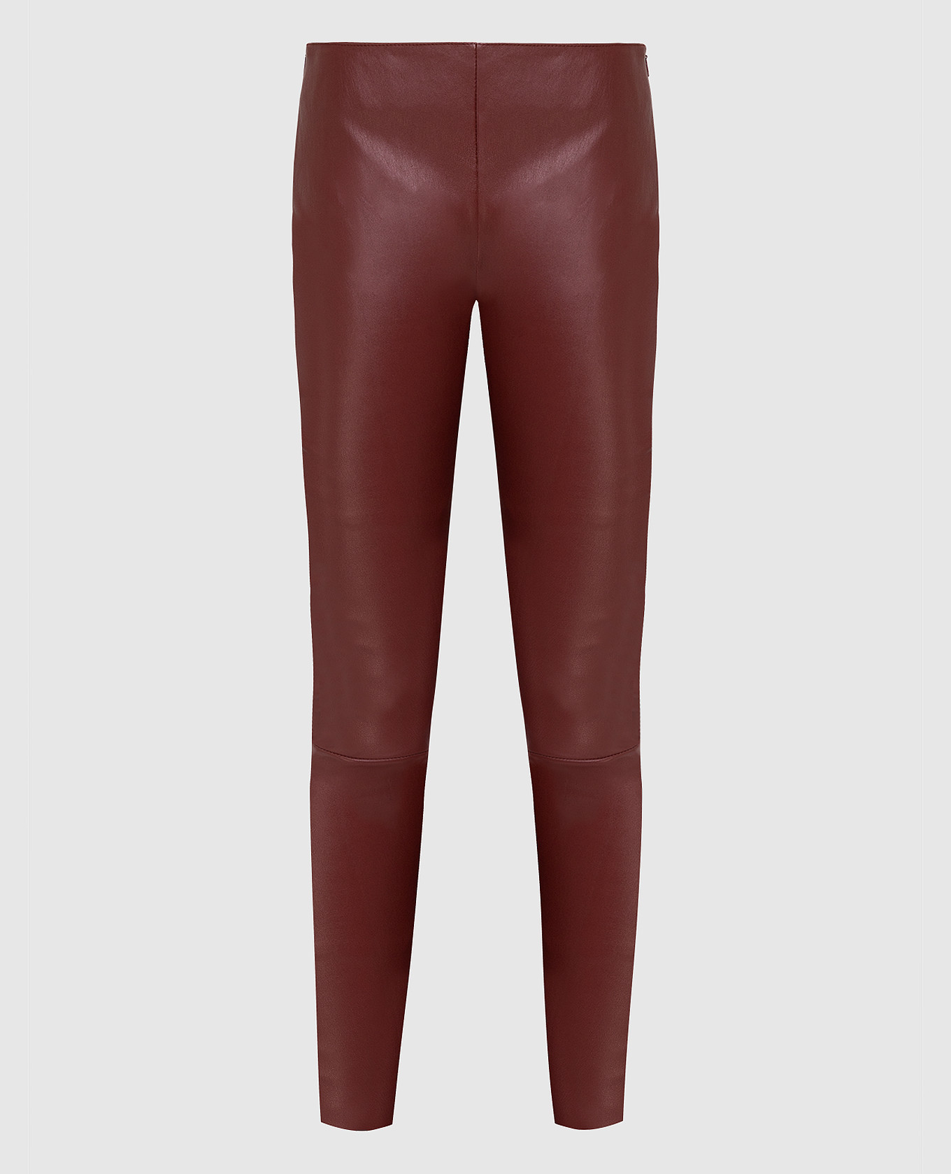 

Бордовые кожаные леггинсы Kiton, Бордовый, Леггинсы