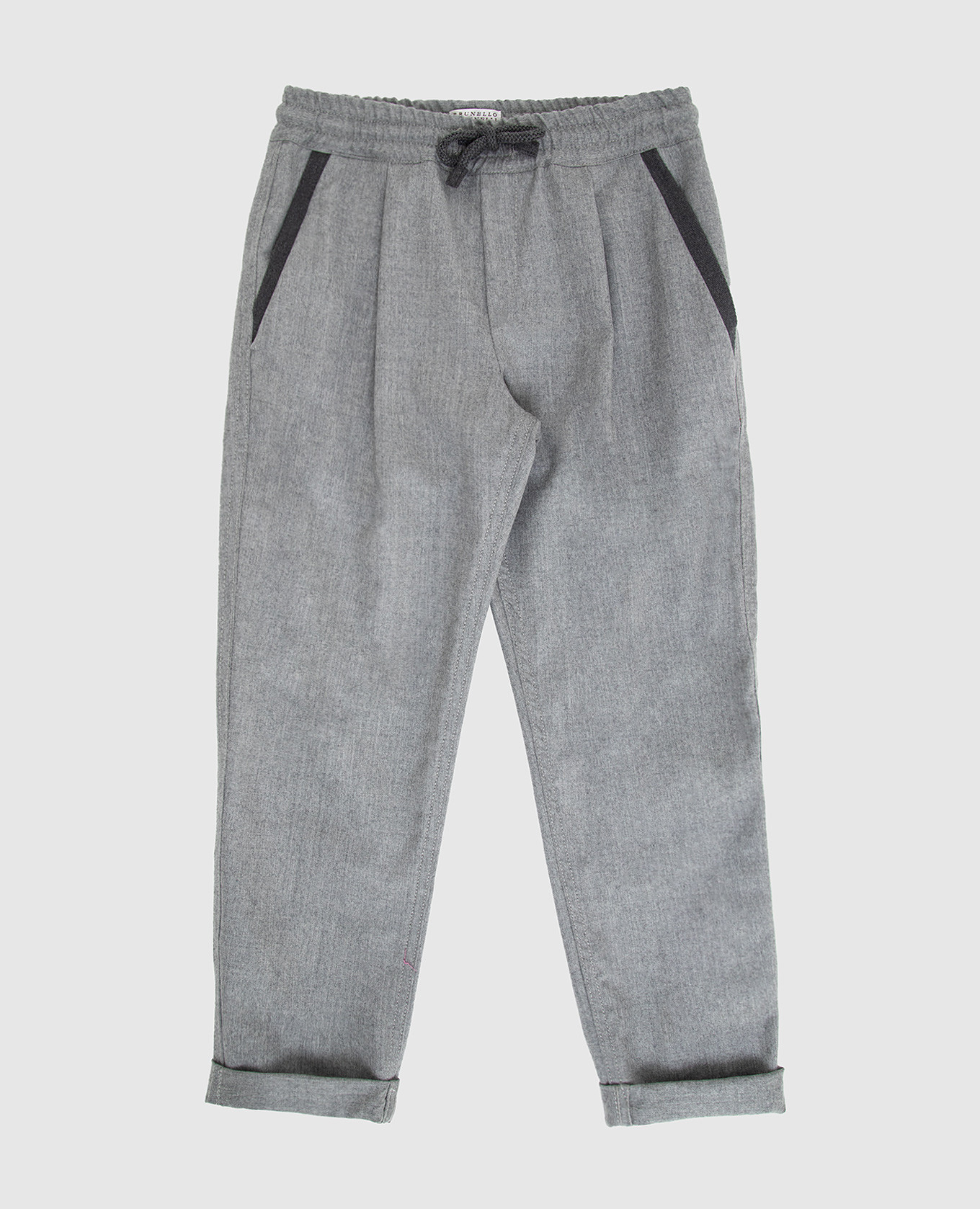 

Детские серые брюки из шерсти, Серый, Повседневные брюки casual