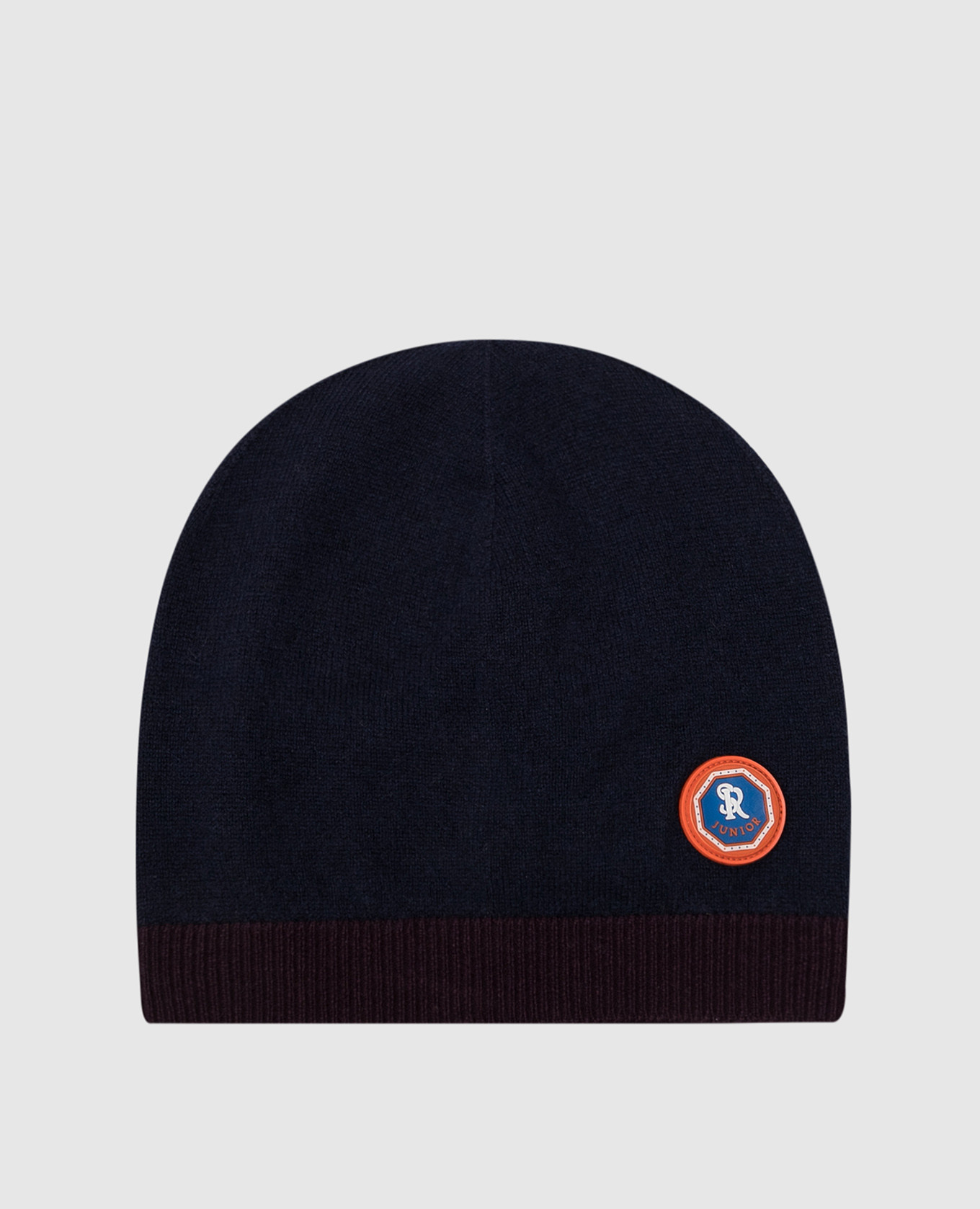 

Детская шапка из кашемира с эмблемой, Синий, Шапки