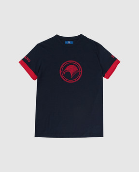 Stefano Ricci Дитяча футболка з контрастною вишивкою YNH0200260803