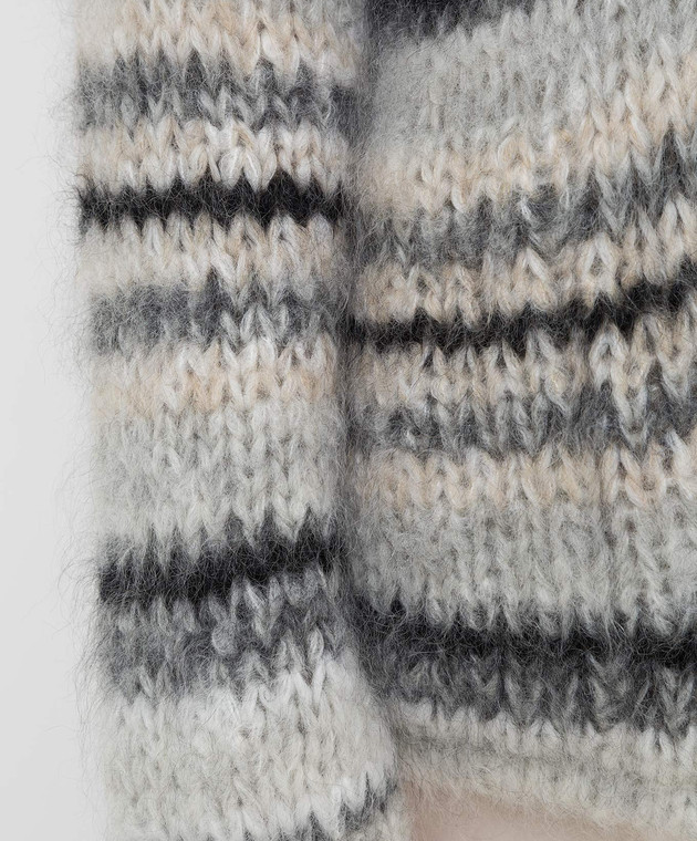 Brunello Cucinelli Світло-сірий кардиган з мохеру M1U311306 зображення 5