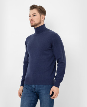 D'Uomo Milano Синий гольф из кашемира 355N