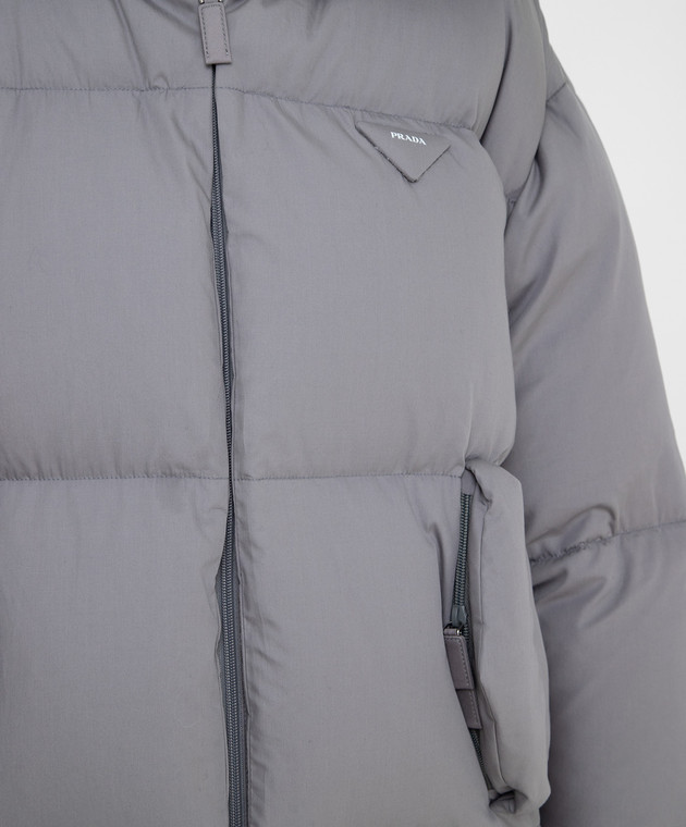 Prada - Серый пуховик oversize 2919751ZB4 купить в Symbol