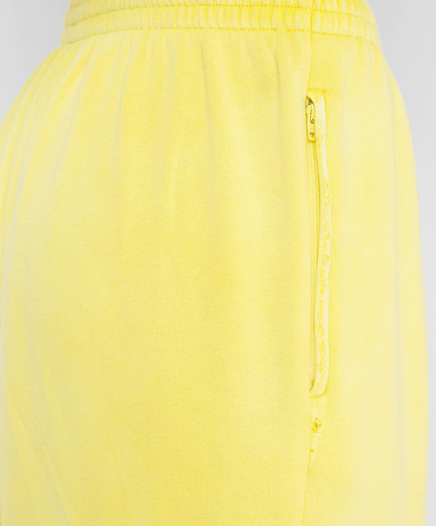 Balenciaga Жовті спортивні штани з дірками і ефектом градієнт 657002TJVN8 зображення 5