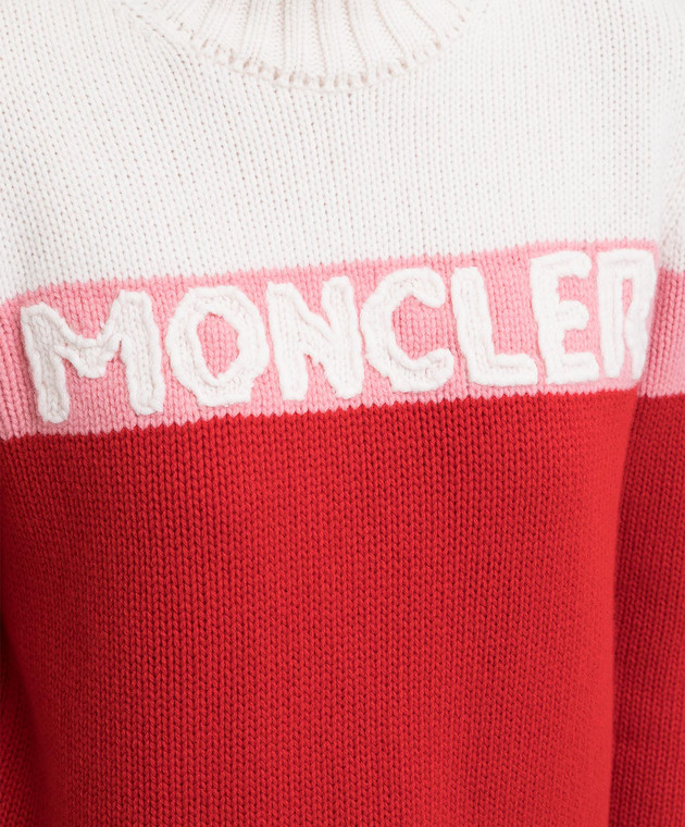 Moncler Червоний светр з вовни і кашеміру 9252550A9141 зображення 5