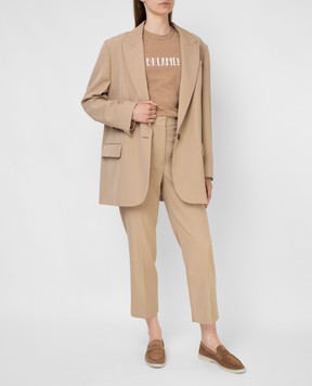 Brunello Cucinelli Бежевий жакет з вовни MA0332242P