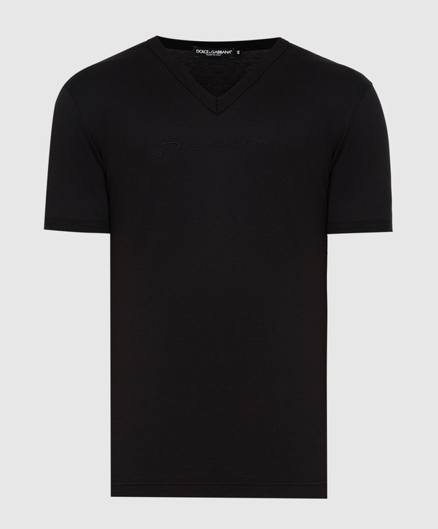 Dolce&Gabbana Черная футболка G8KG0ZG7WRN