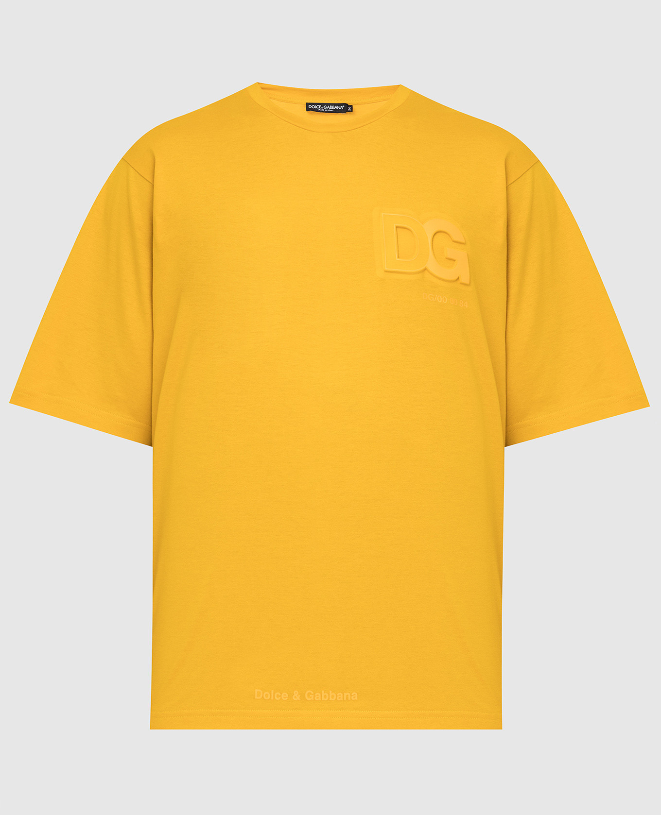 Желтая футболка с фактурным логотипом