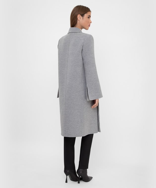 Fendi Двубортное пальто из шерсти с разрезами FF8839A5HD изображение 4