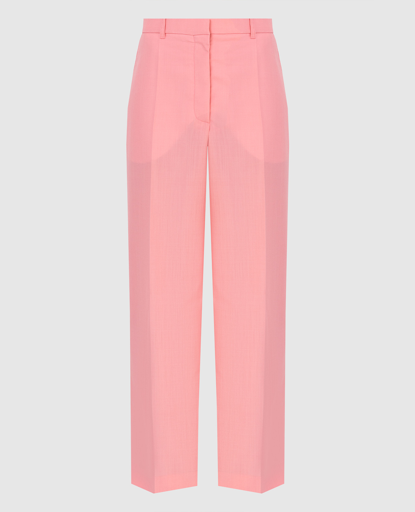 Розовые брюки из шерсти и мохера
