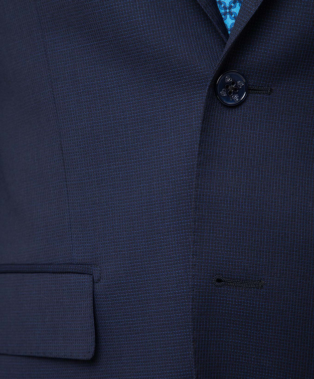 Castello d'Oro Темно-синий костюм из шерсти C5610900197 изображение 5